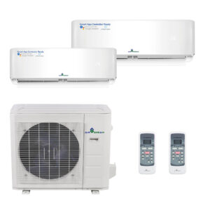AirGrean Multi Zone 3 TON or 36,000 BTU 22 SEER Heating & Cooling Air Conditioner 2 Zone Wall Mounted 12K+24K